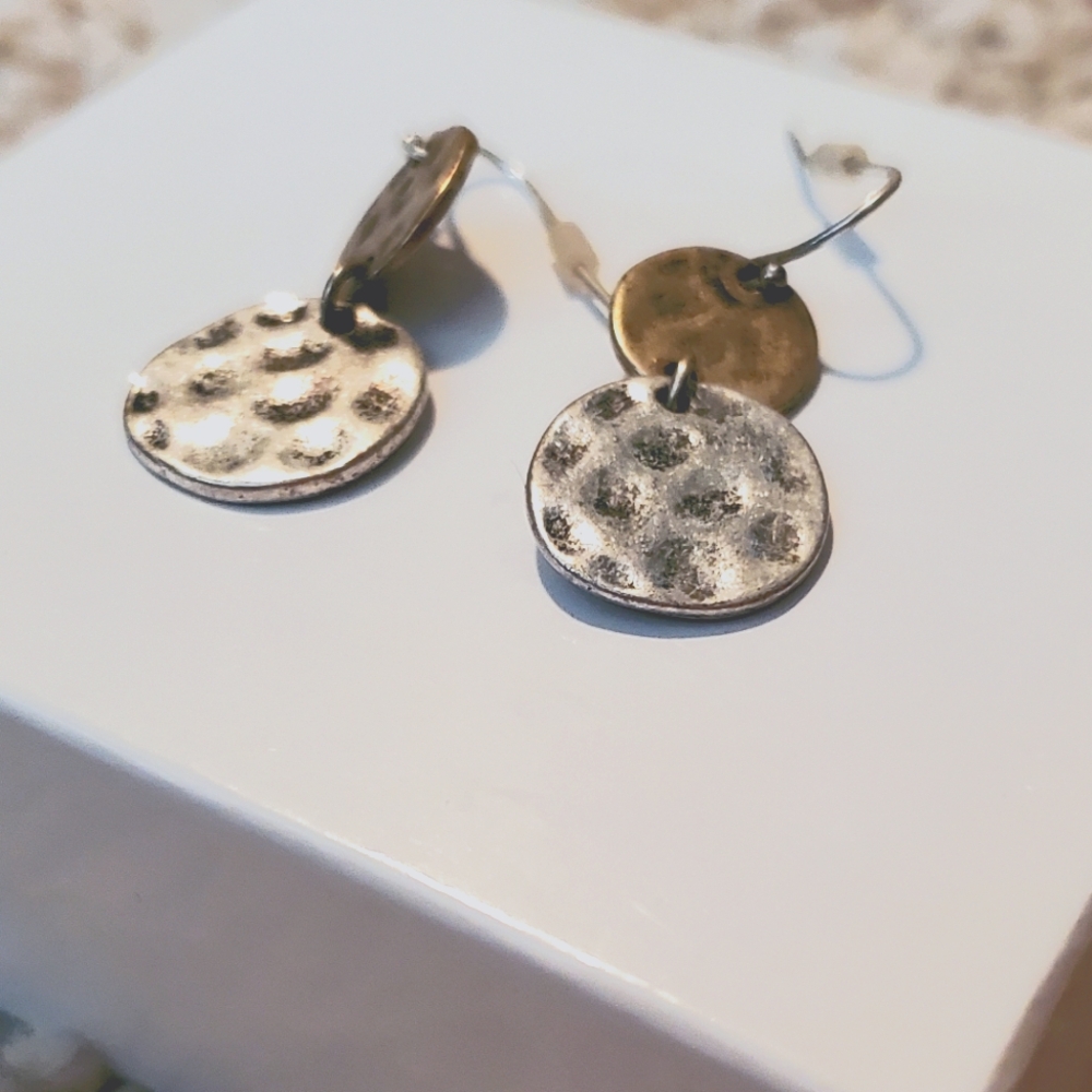 Premier Designs Silver and Gold Earrings